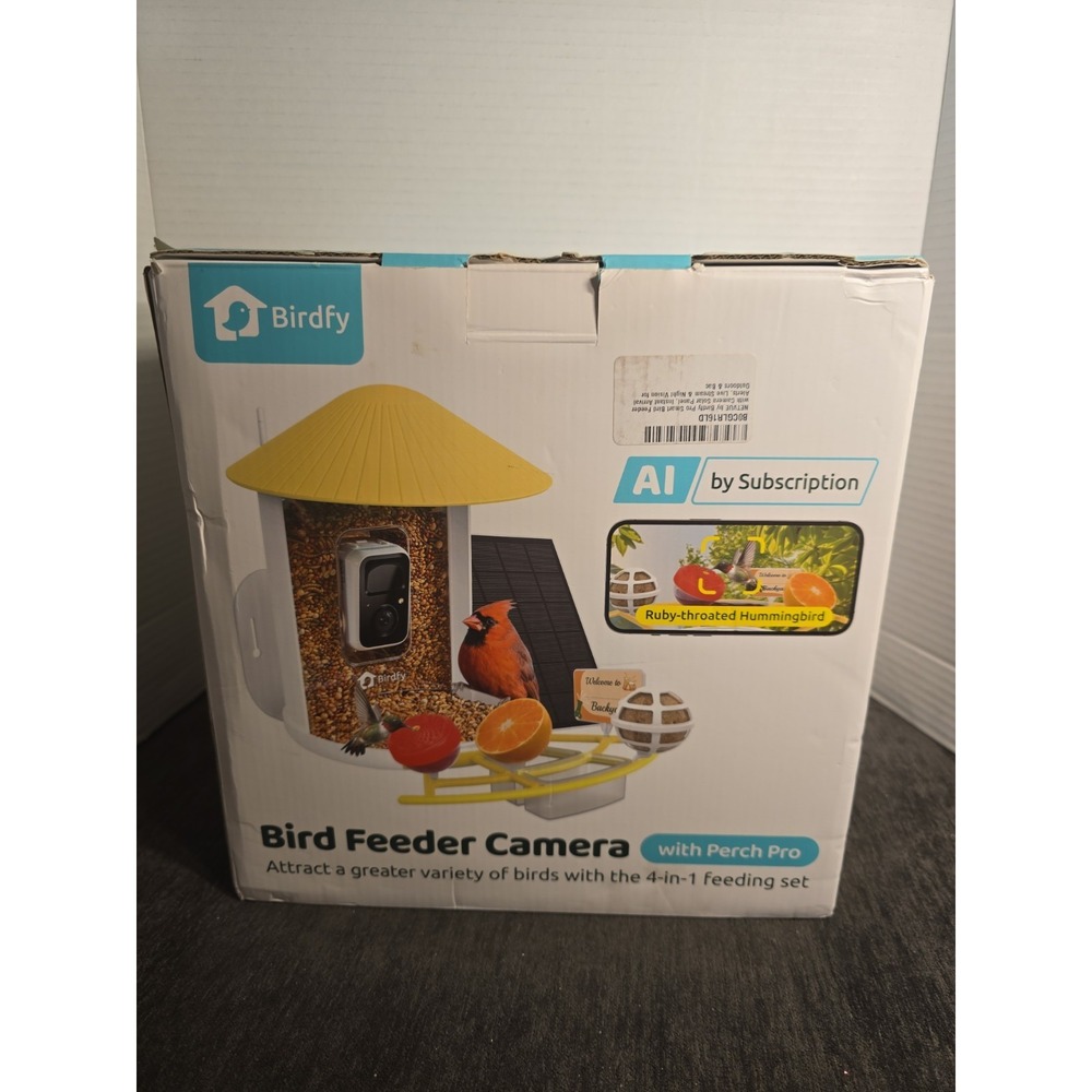 Birdfly Smart Bird Feeder Camera With Perch Pro 4-in-1 Feeding Set NI-8162 NIB